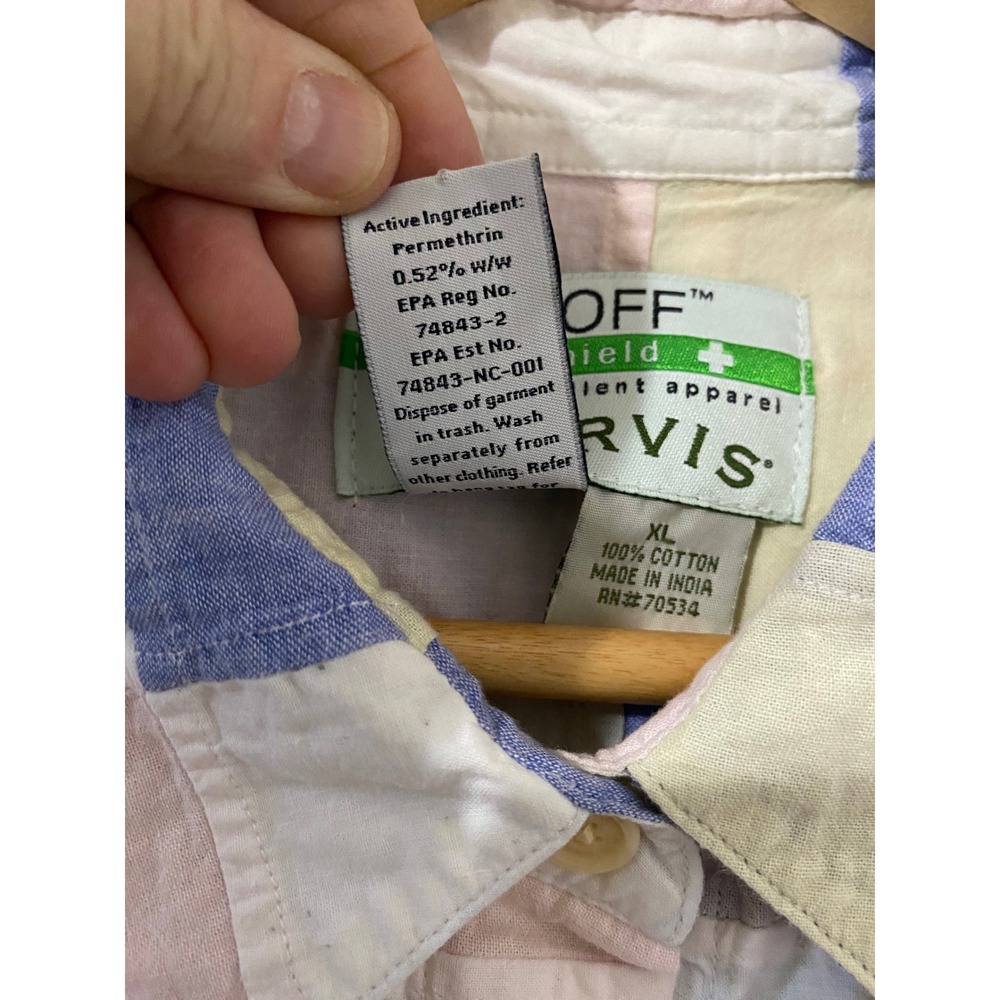 Orvis Buzz Off Insect Shield Patchwork Shirt XL P… - image 4